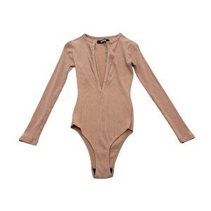 Women’s Reformation body suit nude cotton ribbed 2010s